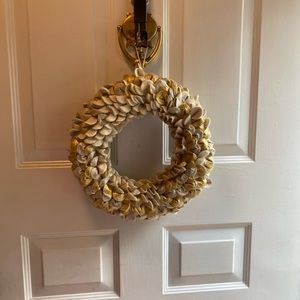 Beautiful gold and ivory felt wreath